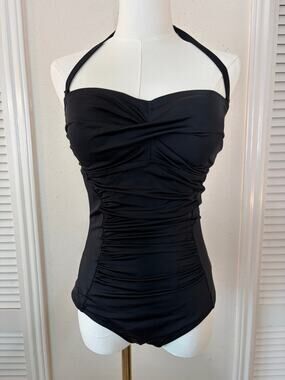 Fig Leaves Black One Piece Size 10 Soft Luxury